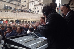 Massimo Bertoldo fonico evento Incontro Papa ad Assisi 2013 _7